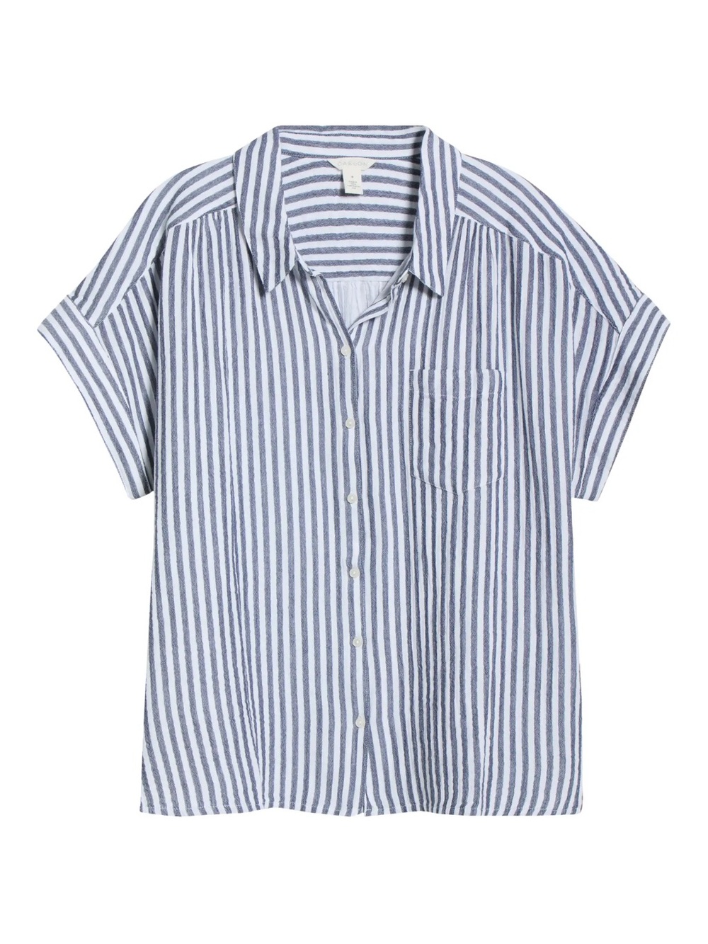 CASLON COTTON GAUZE STRIPED BUTTON UP SHIRT- PLUS SIZE 4X- NWT - Picture 5 of 11